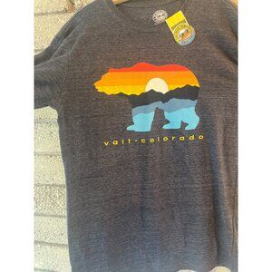 The Duck Company Long Sleeve Gray Shirt With Vail Colorado Bear Graphic Made In